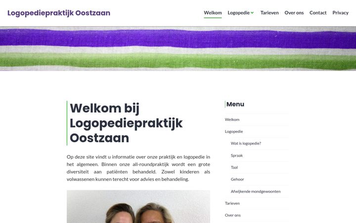 Snímek obrazovky logopediepraktijkoostzaan.nl