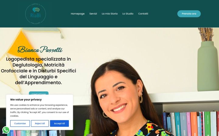 Screenshot of logopedistabiancapassetti.com
