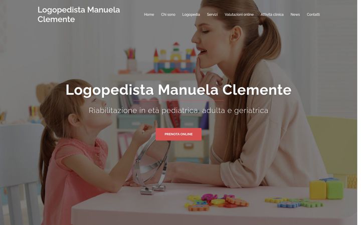Screenshot of logopedistaclemente.it