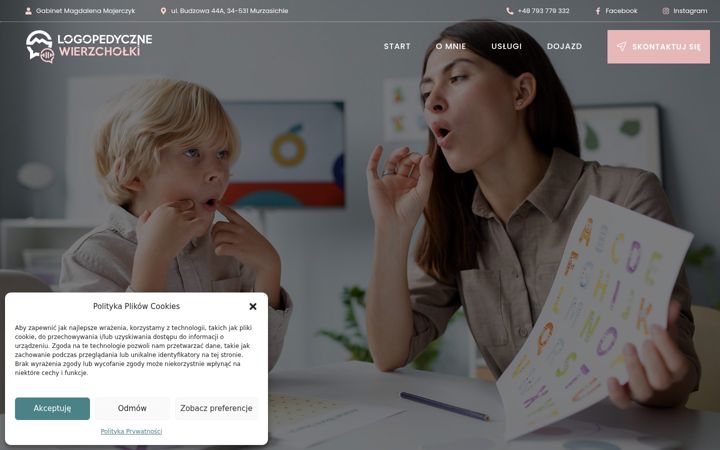 Screenshot of logopedycznewierzcholki.pl