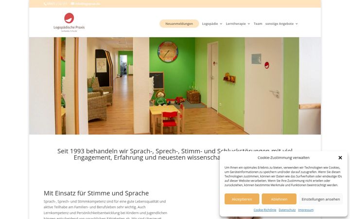 Screenshot of logoprax-rheine.de