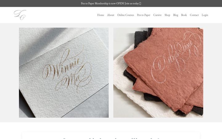 Screenshot of logoscalligraphy.com