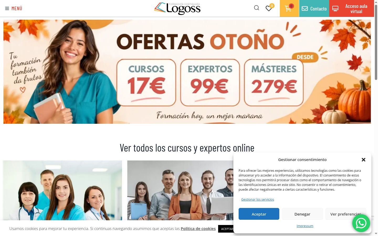 Screenshot tal-banner tal-kunsens muri qabel kwalunkwe interazzjoni