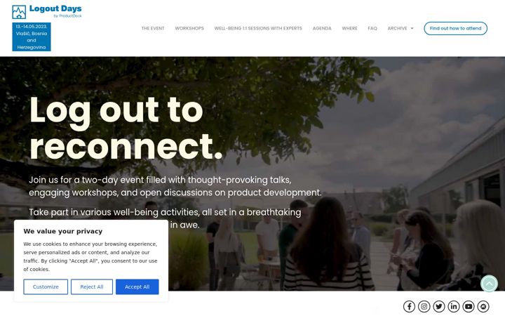 Screenshot of logoutdays.com