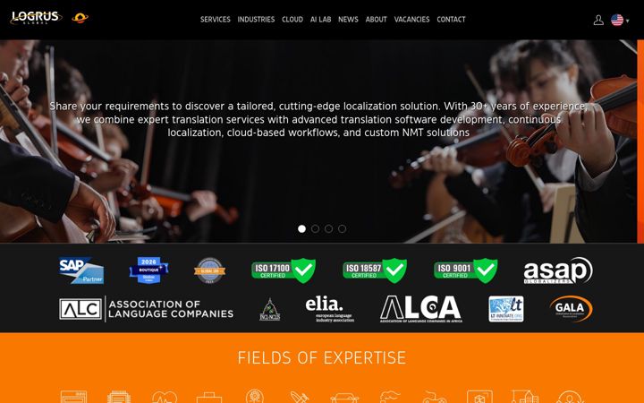 Screenshot of logrusglobal.com