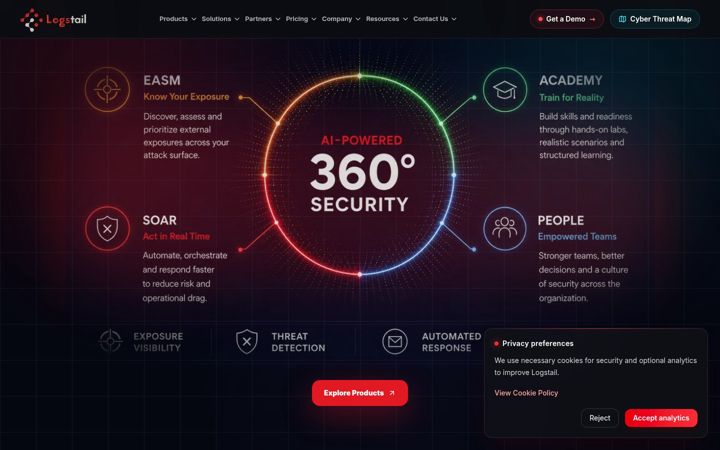 Screenshot of logstail.com