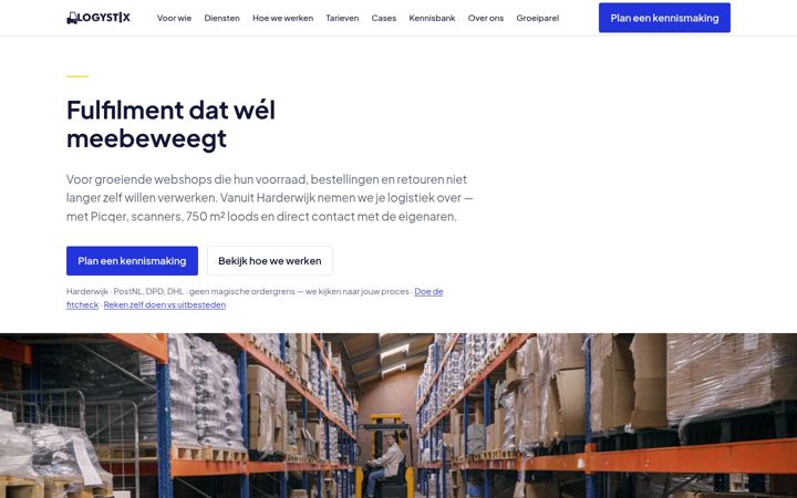 Screenshot of logystix.nl