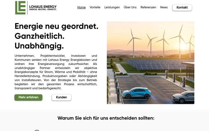 Screenshot of lohausenergy.de