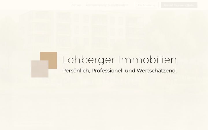 Screenshot of lohbergerimmobilien.de