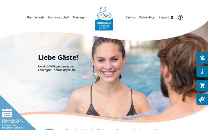 Screenshot of lohengrin-therme.de