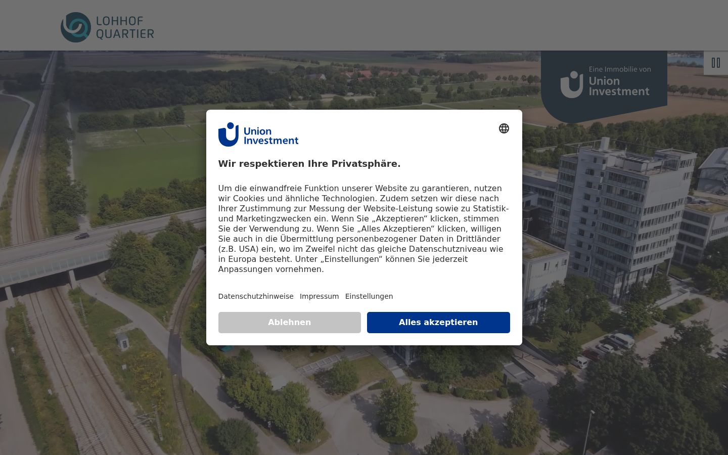 Snímek obrazovky baneru souhlasu zobrazeného před jakoukoli interakcí