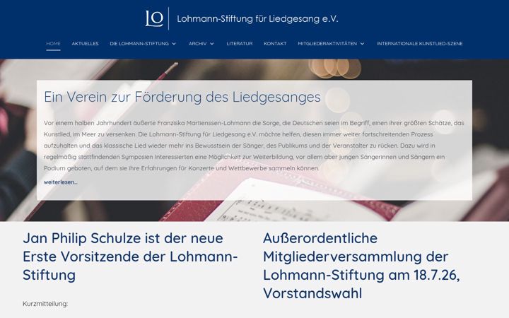 Screenshot of lohmann-stiftung-fuer-liedgesang.de
