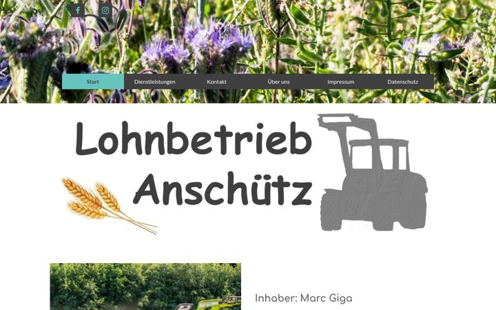 Screenshot of lohnbetrieb-anschuetz.de