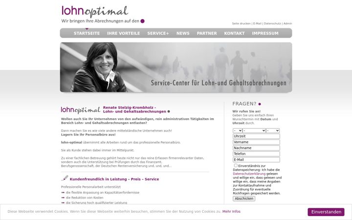 Screenshot of lohnoptimal.com