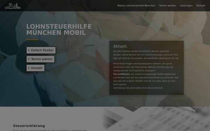 Screenshot of lohnsteuerhilfe-muenchen.org