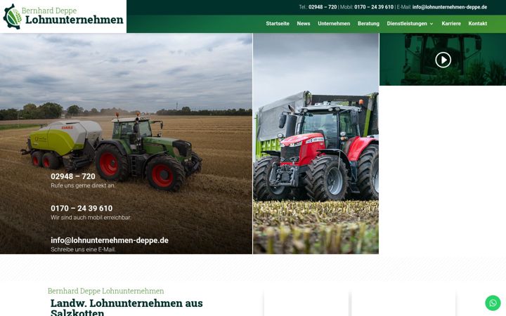 Screenshot of lohnunternehmen-deppe.de