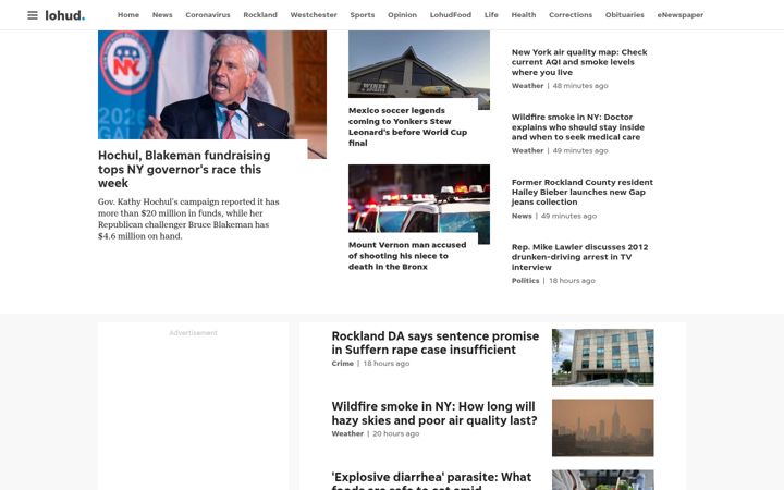 Captură de ecran a lohud.com
