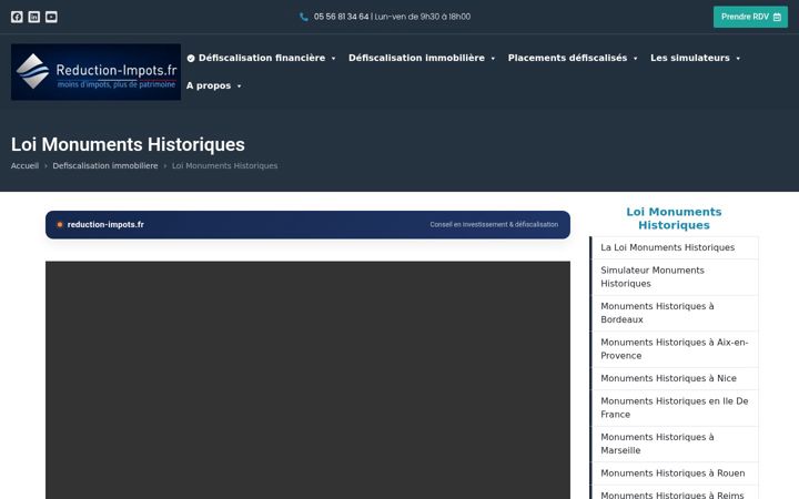 Screenshot of loi-monuments-historiques.fr
