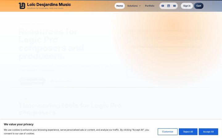 Screenshot of loicdesjardins.com