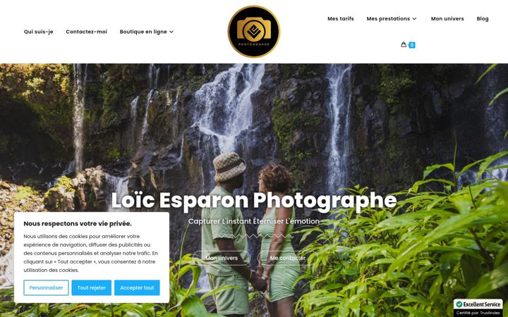 Screenshot of loicesparonphotographe.com