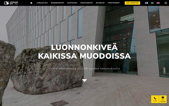 Snímek obrazovky loimaankivi.fi