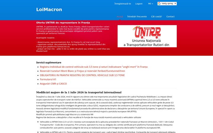 Screenshot of loimacron.eu