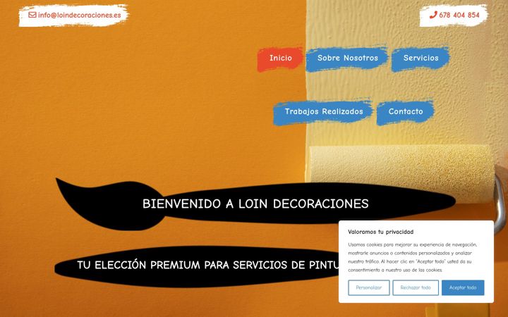 Screenshot of loindecoraciones.es