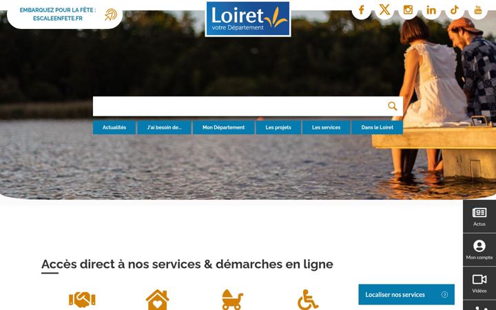Screenshot of loiret.fr