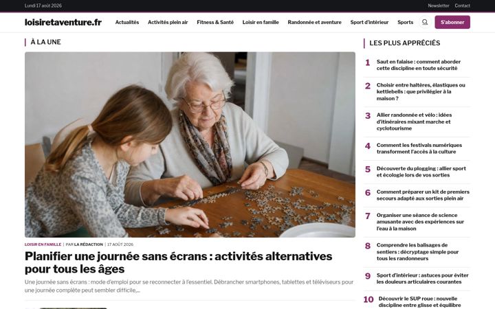 Screenshot of loisiretaventure.fr