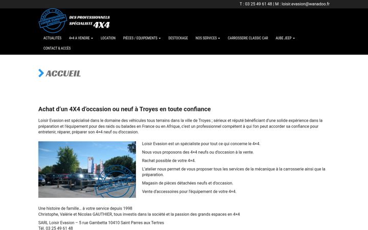 Screenshot of loisirevasion.com