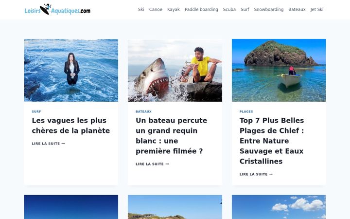 Screenshot of loisirsaquatiques.com