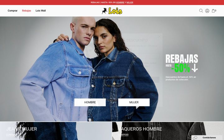 Skærmbillede af loisjeans.es