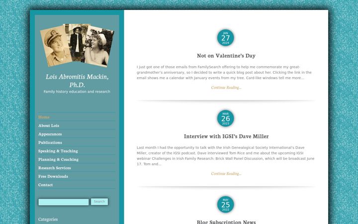 Screenshot of loismackin.com