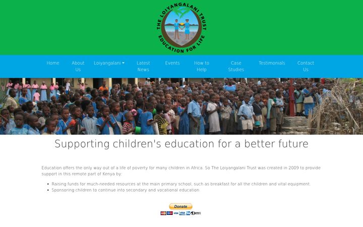 Screenshot of loiyangalanitrust.org.uk