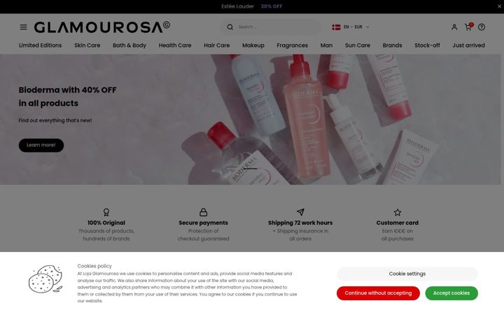 Screenshot of lojaglamourosa.com
