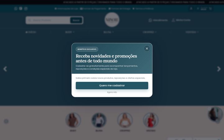 Screenshot of lojaminore.com.br