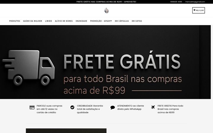 Screenshot of lojarhema.com