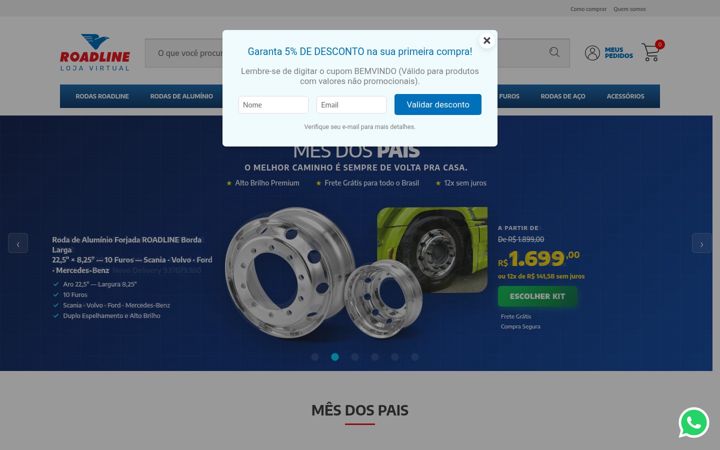 Screenshot of lojaroadline.com.br