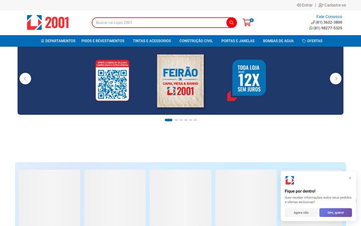 Screenshot of lojas2001.com.br