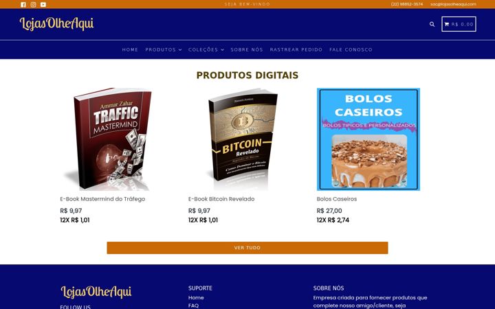 Screenshot of lojasolheaqui.com