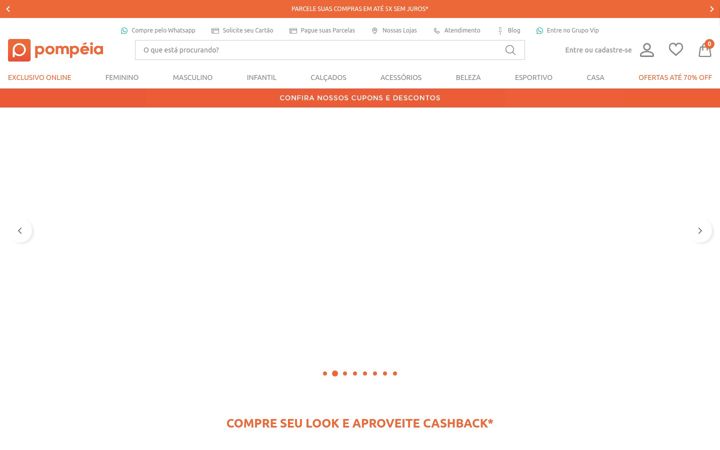 Screenshot of lojaspompeia.com