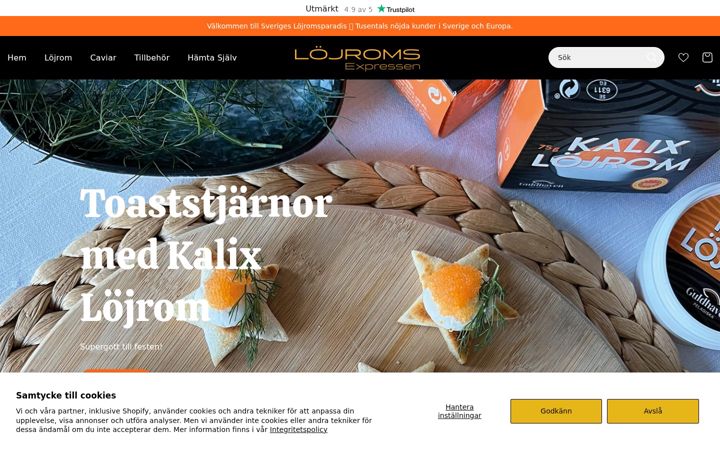 Screenshot of lojromsexpressen.se