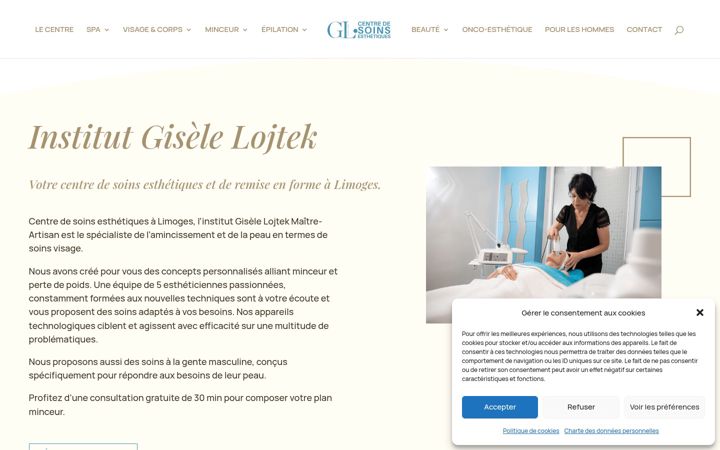 Screenshot of lojtekgisele.fr