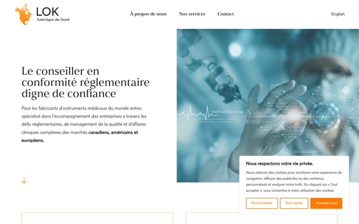 Screenshot of lok-ameriquedunord.com
