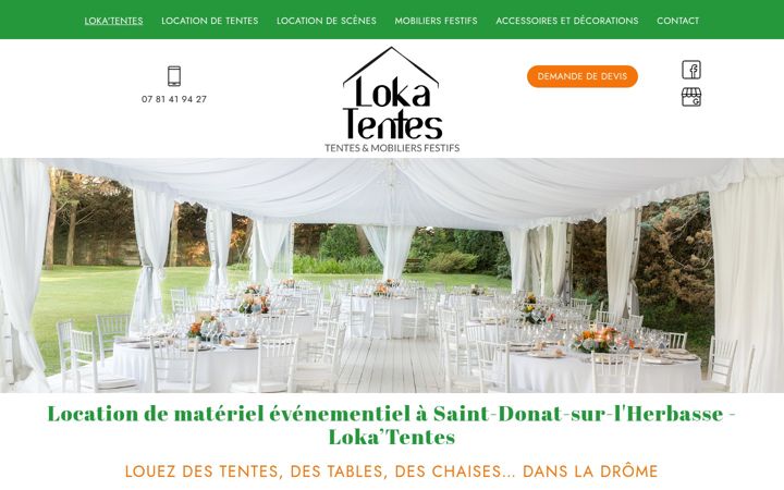 Screenshot of loka-tentes.fr
