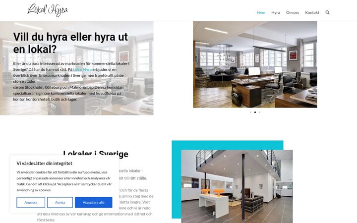 Screenshot of lokal-hyra.se