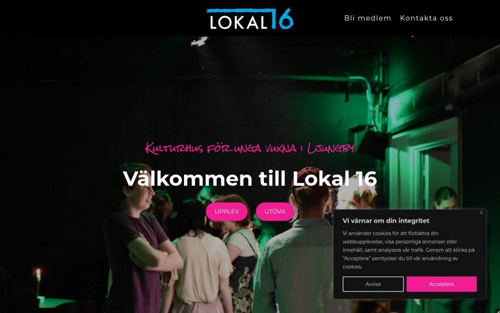 Screenshot of lokal16.se