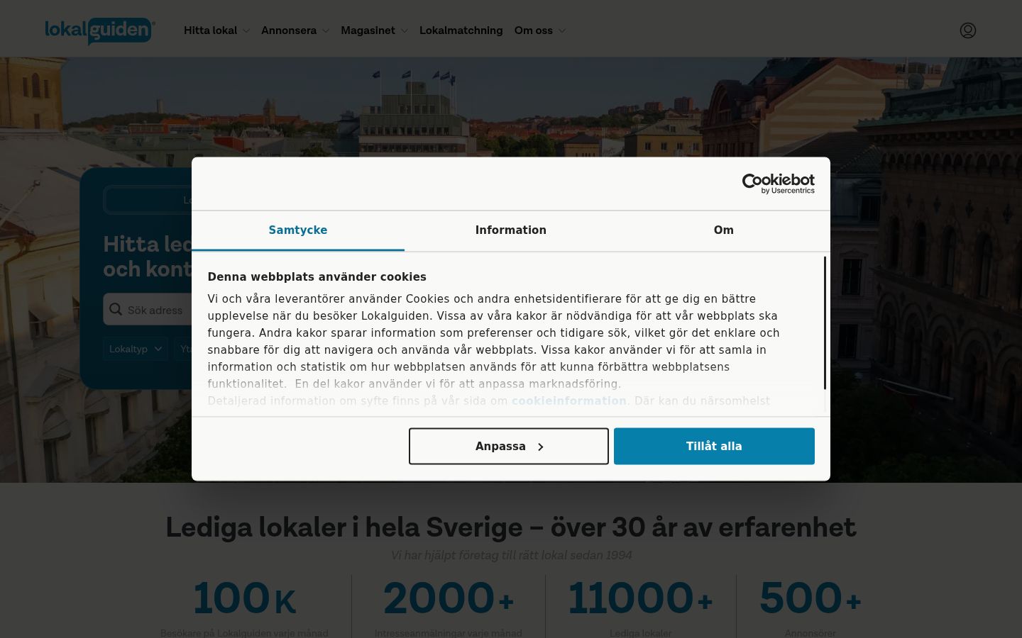 Zrzut ekranu banera zgody wyświetlanego przed jakąkolwiek interakcją