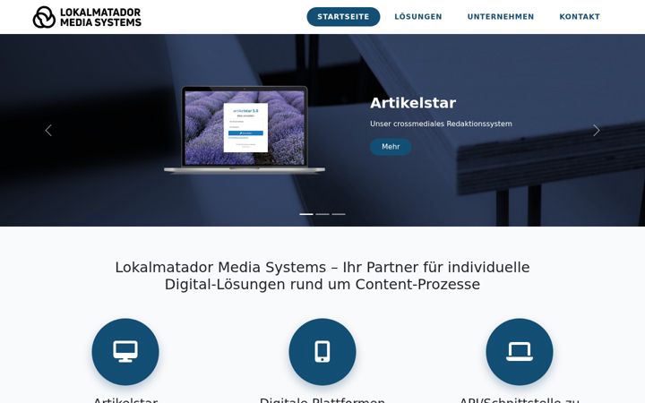 Screenshot of lokalmatador-media-systems.de