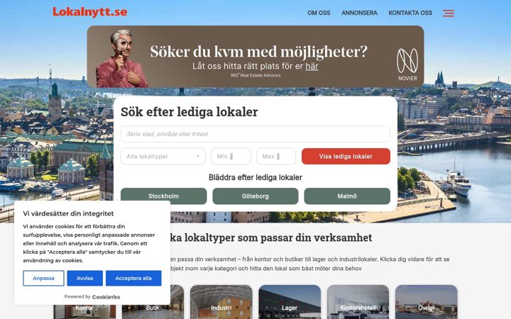 Screenshot of lokalnytt.se